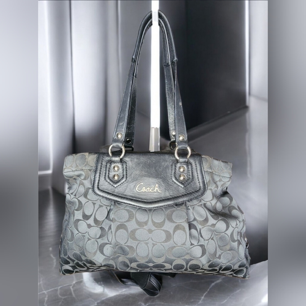 Coach Grey Ashley Signature Satchel Aka The Carryall